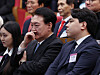 President Yoon Suk Yeol attends a New Year’s event at the Korea Institute of Science and Technology in Seongbok District Seoul on Friday. [YONHAP]