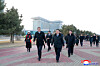 North Korean and Chinese officials visit the Wonsan-Kalma coastal tourist zone on the occasion of the Lunar New Year on Feb. 14. [YONHAP]
