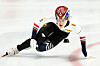 Rim Jong-un skates to a first place finish in the 1500-meter final at the ISU Short Track World Tour Speedskating event in Montreal, Canada on Oct. 11. [AP/YONHAP]