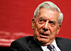 Peruvian-born literature Nobel laureate Mario Vargas Llosa attends a conference with students at the Teatro de la Ciudad in Monterrey, Mexico, on March 9, 2011. [REUTERS/YONHAP]