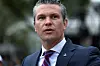 U.S. Secretary of Defense Pete Hegseth looks on during the annual White House Easter Egg Roll event, on the South Lawn of the White House in Washington on April 21. [REUTERS/YONHAP]