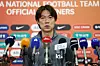 Korea head coach Hong Myung-bo speaks to reporters at Incheon International Airport on June 2. [YONHAP]