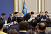 President Lee Jae Myung, center, bows his head to some 200 bereaved family members of victims of the Sewol ferry sinking, Itaewon crowd crush, Jeju Air crash and Osong underpass flooding at an event held at the Blue House in central Seoul on July 16. He offered a formal apology on behalf of the government and promised to work with them to prevent such tragedies in the future. [JOINT PRESS CORPS]