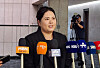 Park In-bee speaks to reporters ahead of the Korean Sport & Olympic Committee's decision on their recommendation for Korea's candidate to the IOC Athletes' Commission in Seoul in August. [NEWS1]