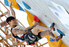 Korea's Chon Jong-won competes during the men's lead final at the International Federation of Sport Climbing (IFSC) Asian Championships in October 2022 in Seoul. [YONHAP]