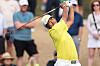 Hideki Matsuyama plays his shot from the eighth tee during the final round of the WM Phoenix Open 2025 at TPC Scottsdale in Scottsdale, Arizona on Feb. 9. [AFP/YONHAP]