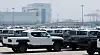 Export-bound cars are lined up at Pyeongtaek Port in Gyeonggi on July 29. [NEWS1]