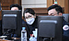 First lady Kim Keon Hee appears at the Seoul Central District Court in Seocho District, southern Seoul, on Dec. 3, 2025, for a sentencing hearing. [JOINT PRESS CORPS]