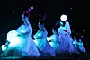 A media facade performance held in Jongmyo Shrine in Jongno District, central Seoul, on April 20. [YONHAP]