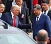 U.S. President Donald Trump and Chinese President Xi Jinping leave the meeting room after concluding their summit at Narae Maru, the protocol lounge of the Gimhae Air Base in Busan, on Oct. 30. [YONHAP]