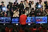 People Power Party interim leader Han Dong-hoon speaks to reporters after seeing the exit poll results which forecast a victory for the rival Democratic Party at the PPP situation room in the National Assembly in Yeouido, western Seoul, Wednesday. He said the results were “disappointing,” but added that he would “observe the choices made by the people until the very end.” [JOINT PRESS CORPS]