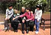 Kim and her family with Suleyman Dilbirligi and his wife Nimet Dilbirligi at the Ankara Park in Yeouido, western Seoul, in 2010, where they met for the first time in 60 years. The photo was provided to the paper by Kim. [KIM EUN-JA]