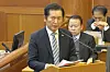 Rep. Jung Chung-rae of the Democratic Party delivers the concluding argument of the National Assembly's impeachment committee at the 11th and final hearing of President Yoon Suk Yeol's trial at the Constitutional Court in Jongno District, central Seoul, on Feb. 25. [CONSTITUTIONAL COURT]