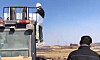 A Sri Lankan migrant worker is tied to a load and lifted by a forklift in a case of human rights abuse at a brick factory in Naju, South Jeolla. [YONHAP]