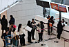 Passengers wait in line to ask questions about boarding at Jeju Air's counter at Gimpo International Airport in Gangseo District, western Seoul, on Dec. 30. [YONHAP]