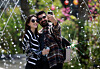 Tourists take selfies on a sunny afternoon in central Seoul on April 24. [NEWS1]