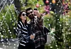Tourists take selfies on a sunny afternoon in central Seoul on April 24. [NEWS1]