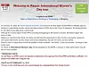 A notice on Korea Konsult's webpage advertises the group's upcoming trip to the Rason special economic zone from March 6 to 10 to mark International Women's Day. [SCREEN CAPTURE]