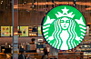 The Starbucks logo is seen at a branch in Seoul on May 12. [YONHAP]