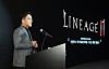 NCSoft CEO Kim Taek-jin speaks on stage to the press. [LEE SOO-KI]