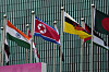 The North Korean flies at the Athletes Village at the Asian Games in Hangzhou, China on Sept. 21.  [AP/YONHAP]
