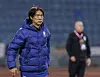 Korean national team manager Hong Myung-bo looks on during a 2026 World Cup qualifier against Palestine at Amman International Stadium in Amman, Jordan on Wednesday, Nov. 20. [YONHAP]