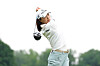 Ko Jin-young hits a tee shot on the 14th hole during the first round of the Meijer LPGA Classic for Simply Give 2025 at Blythefield Country Club on June 12 in Grand Rapids, Michigan. [AFP/YONHAP]