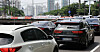 Roads are seen congested on the Seobu Expressway as traffic was suspended on the Omokgyo underpass in the eastbound direction toward Iljik for road-leveling work on June 15. [YONHAP]