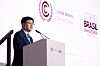 Korean Climate Minister Kim Sung-hwan speaks at the 30th United Nations Climate Change Conference (COP30) in Belem, Brazil, on Nov. 17. [YONHAP]