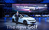 Till Scheer, managing director of Volkswagen Group Korea, poses with the facelifted Golf hatchback during a media event in Incheon on March 14. [VOLKSWAGEN KOREA]