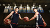 Busan KCC Egis's Heo Ung, left, and Heo Hoon pose during an interview with the JoongAng Ilbo at the team's training center in Yongin, Gyeonggi on July 14. [KIM KYOUNG-ROK]