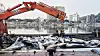 Some 1,300 giant bluefin tuna were caught off the coast of Yeongdeok County, North Gyeongsang, on Tuesday morning and allocated to the Ganggu branch of the National Federation of Fisheries Cooperatives. [YEONGDEOK COUNTY]
