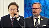 Korean President Lee Jae-myung, left, and Czech Prime Minister Petr Fiala [EPA/YONHAP]