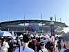 Thousands arrive at Seoul World Cup Stadium hours before kickoff. [MARY YANG]
