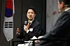 Reform Party presidential candidate Lee Jun-seok speaks during a special election spotlight dialogue hosted by the American Chamber of Commerce in Korea (Amcham) at the Grand Hyatt Seoul on May 22. [YONHAP]