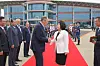 This photo, carried by North Korea's official Korean Central News Agency on July 14, shows Russian Foreign Minister Sergei Lavrov, left, shaking hands with North Korean Foreign Minister Choe Son-hui before leaving North Korea the previous day following a three-day visit to the eastern coastal city of Wonsan. [YONHAP]