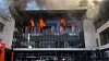 Smoke billows from a construction site in Busan on Feb. 14. [NEWS1]