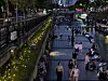 Seoul citizens walk by Cheonggye Stream as “firefly-inspired” landscape lighting illuminates a 100-meter stretch between Mojeon and Gwangtong Bridges [SEOUL FACILITIES CORPORATION]