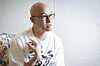 Television personality Hong Seok-cheon speaks during an interview with the JoongAng Ilbo at his office in Itaewon, central Seoul, on May 25. [JOONGANG ILBO]