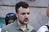 Student negotiator Mahmoud Khalil is on the Columbia University campus in New York at a pro-Palestinian protest encampment on April 29, 2024. [AP/YONHAP]