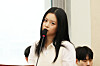 Hanni of girl group NewJeans testifies at the National Assembly's Environment and Labor Committee in western Seoul on Oct. 15. [JOINT PRESS CORPS]