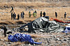 Military authorities are seen inspecting the site of a helicopter crash in Gapyeong, Gyeonggi, on Feb. 9. [YONHAP]