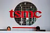A TSMC logo is displayed on a wall in Hsinchu, Taiwan on April 15, 2025. [REUTERS/YONHAP]