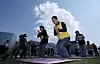 Members of the Korean Confederation of Trade Unions hold a protest at the Gwanghwamun Plaza in central Seoul on April 28. [NEWS1]