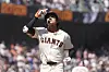 San Francisco Giants' Lee Jung-hoo gestures after hitting a two-run home run against the Arizona Diamondbacks during the seventh inning of a baseball game in San Francisco on May 14. [AP/YONHAP]