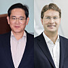 Lee Jae-yong, left, and Ola Kallenius [NEWS1/MERCEDES-BENZ KOREA]
