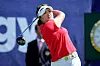 Ryu Hae-ran hits a tee shot on the first hole during the third round of The Chevron Championship in The Woodlands, Texas, on April 26. [REUTERS/YONHAP]