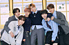 Boy band NCT Wish poses for photos prior to an interview with the local press on April 3 in eastern Seoul. [SM ENTERTAINMENT]