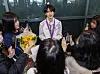 Cha Jun-hwan greeted with congratulations after winning a bronze medal in the men's figure skating singles at the 2025 Torino Winter World University Games at Incheon Airport on Jan. 21. [NEWS1]