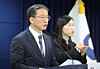 Minister of Justice Jung Sung-ho briefs the press at the Government Complex Seoul on Feb. 23 on the government’s win in a U.K. court set-aside case over an ISDS arbitral award involving Elliott. [YONHAP]